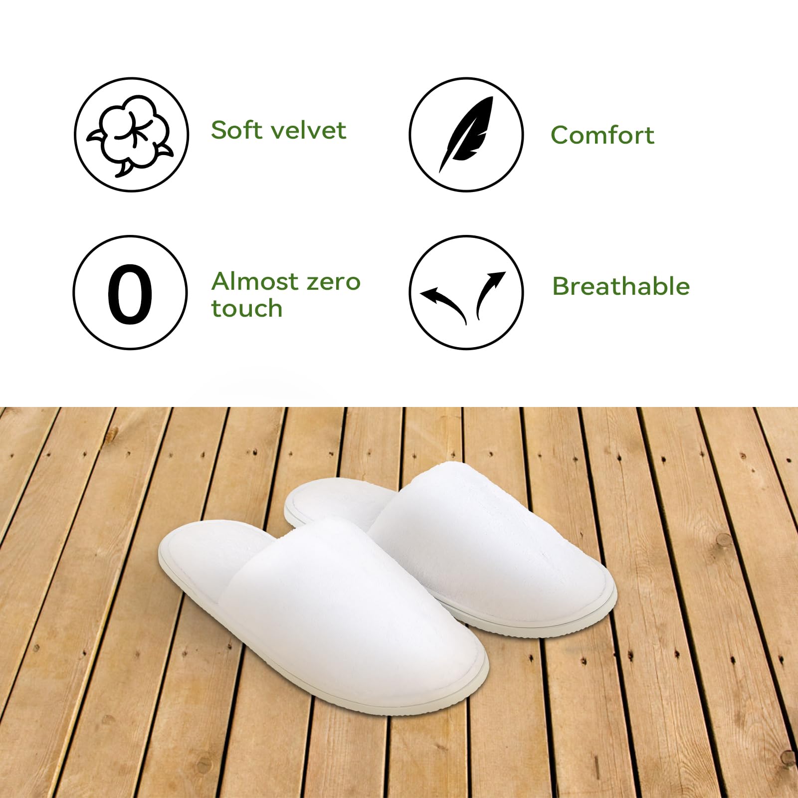QatmMkt travel slippers disposable compact perfect for planes and hotels