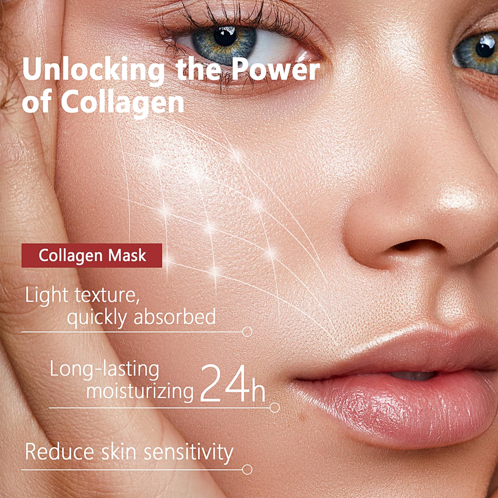 Qawnfy bio-collagen hydrogel sheet close-up smooth texture for comfortable wear