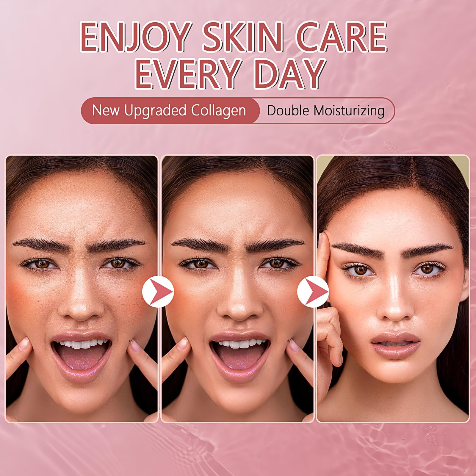 Qawnfy bio-collagen mask on face demonstrates comfortable fit and hydration
