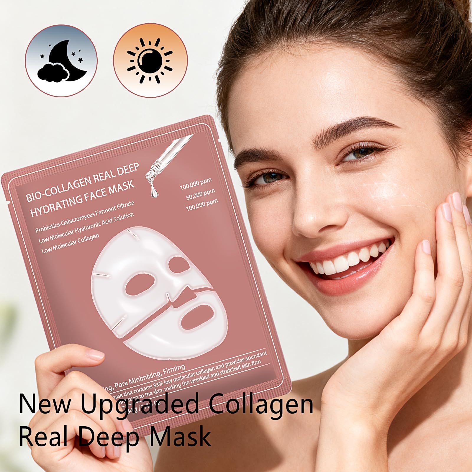 Qawnfy bio-collagen mask in overnight routine for deep hydration