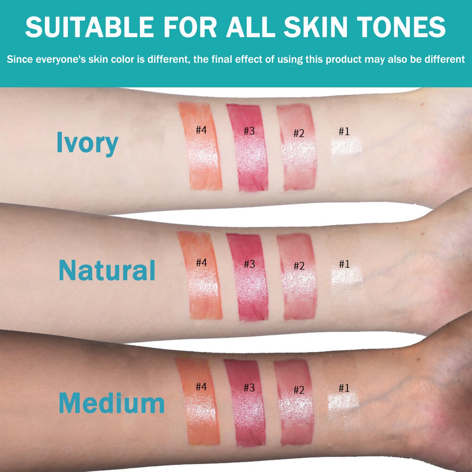 Qawnfy lip tint dusty rose balm tube application shows smooth non-stick texture