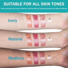 Qawnfy lip tint dusty rose balm tube application shows smooth non-stick texture