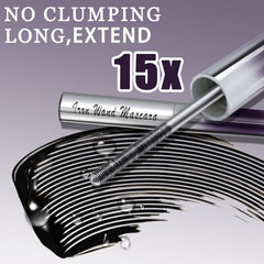 Qawnfy mascara long-wear graphic demonstrates up to 24 hours of color