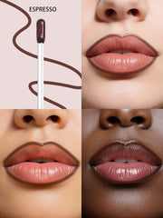 QCMME Lip Stain Espresso application tip demonstrates precise liner for defined lips.