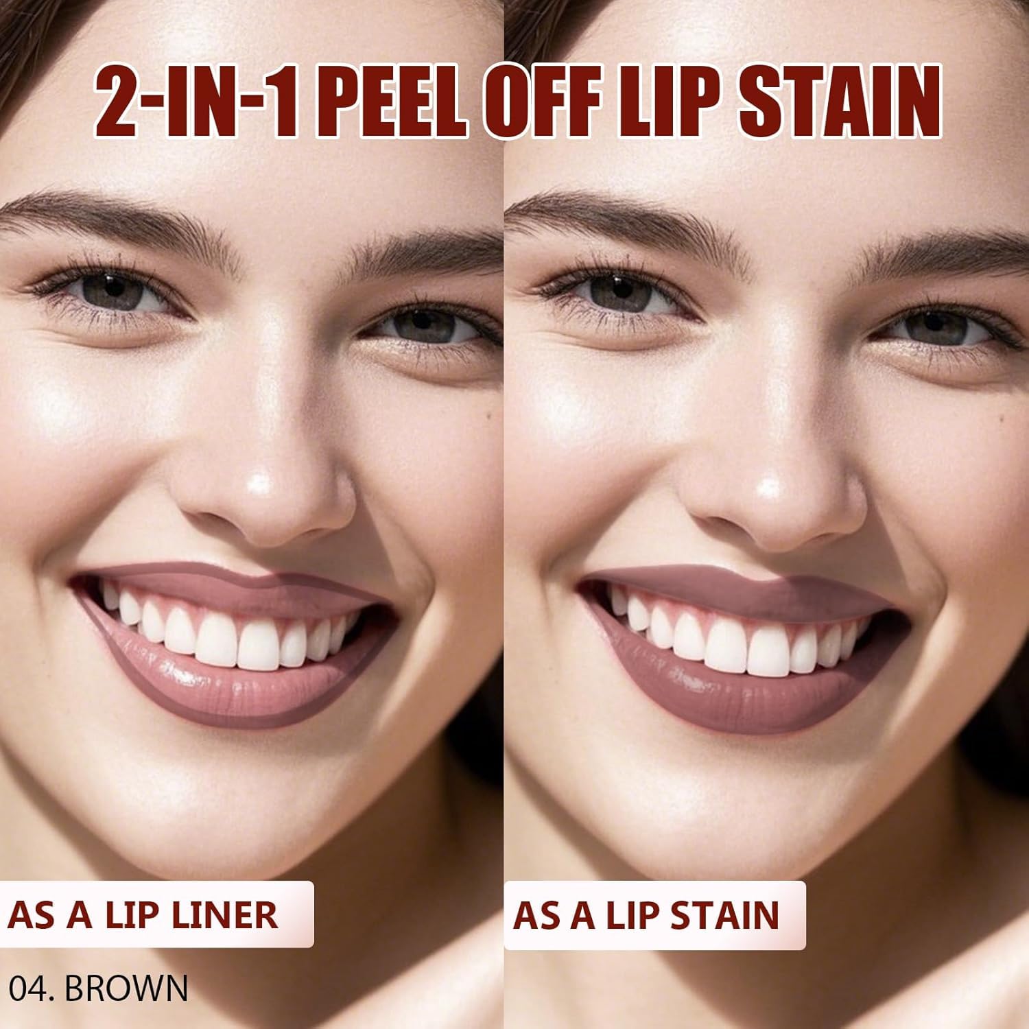 QCMME long-lasting matte lip stain remains intact through daily activities.