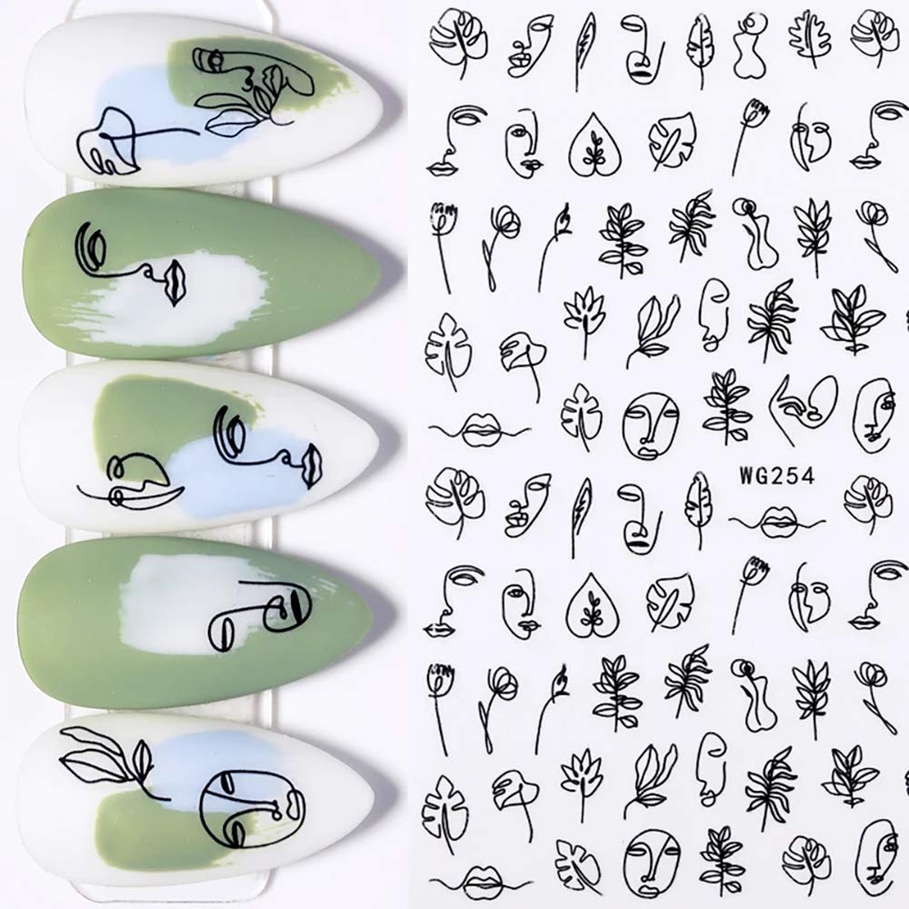 Qdsuh Graffiti Fun pegatinas para uñas, diseño tridimensional para un efecto impresionante.