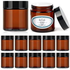 Qeirudu amber glass jar 4oz with UV protection for skincare