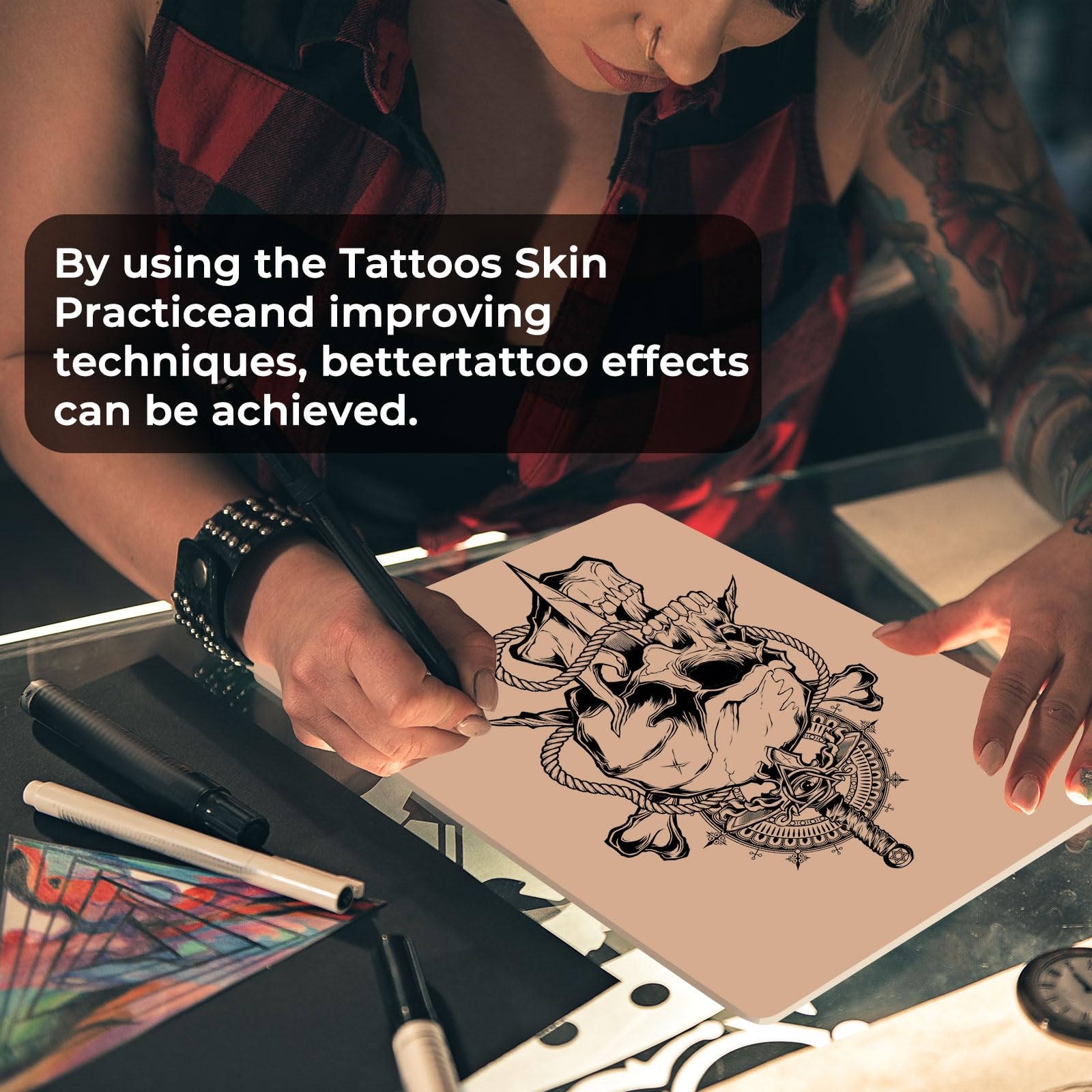 Qeqanazo 3mm tattoo skin detailed texture—realistic body contours for practice
