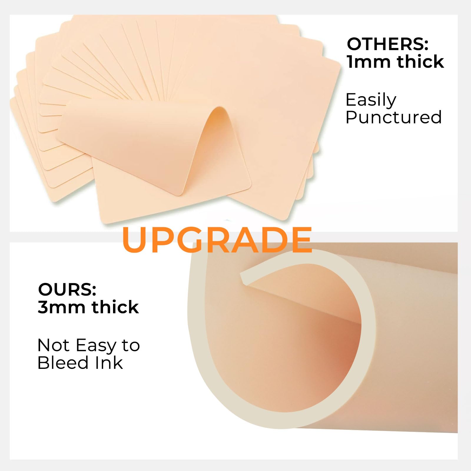 Qeqanazo 3mm tattoo skin ink practice—perfect for outlining and shading