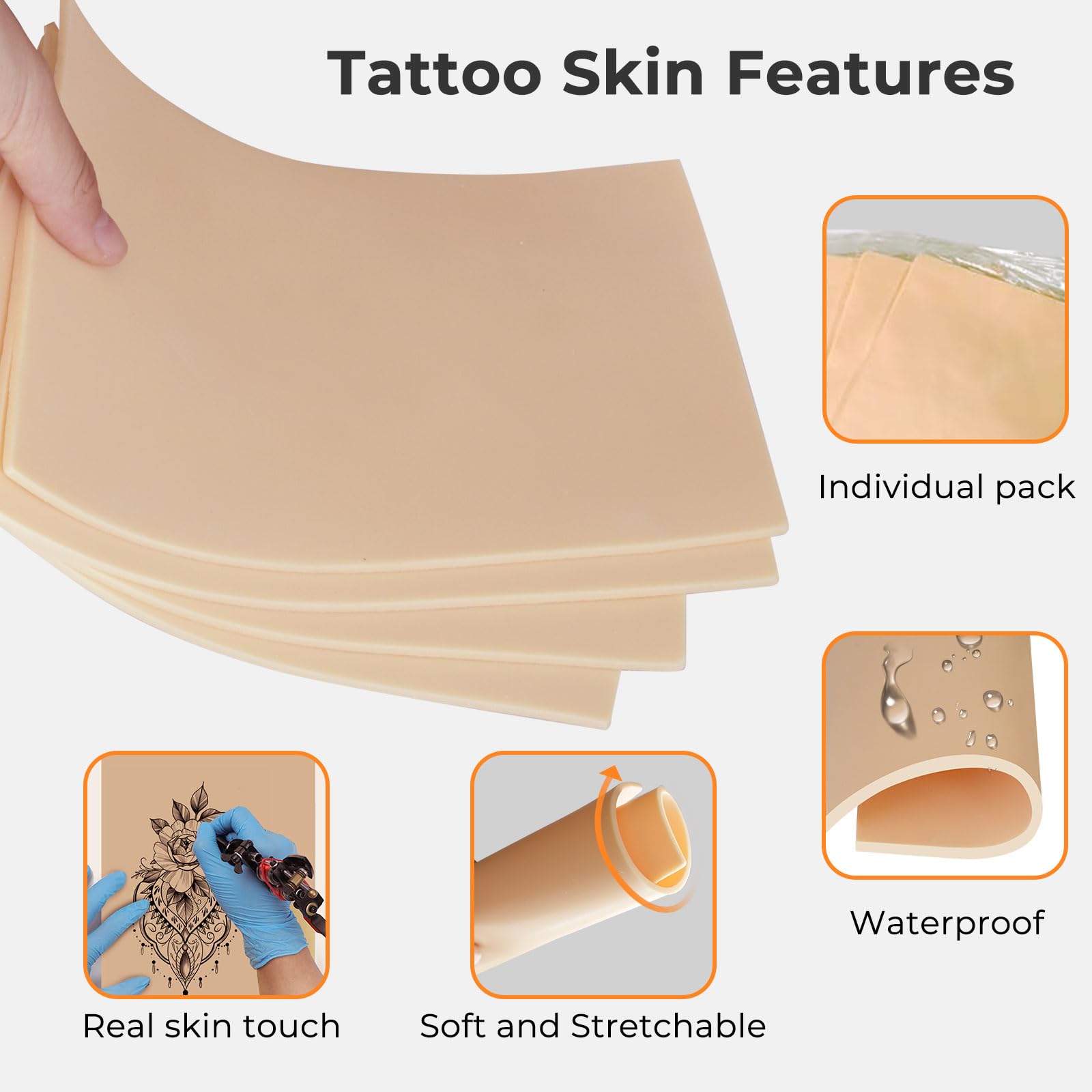 Qeqanazo 3mm tattoo skin surface closeup—soft, stretchy texture