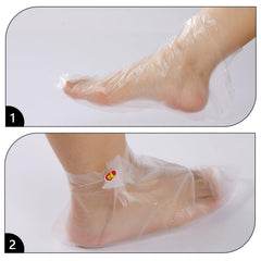 QGEIB paraffin wax bath container used for foot treatment.