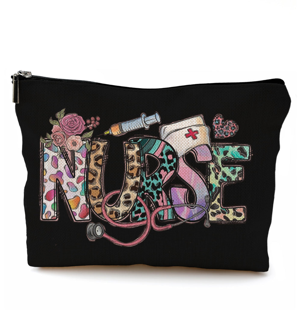 QGFM Nurse Makeup Bag with spacious compartments for organized cosmetics on the go.