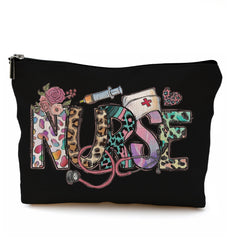 QGFM Nurse Makeup Bag with spacious compartments for organized cosmetics on the go.