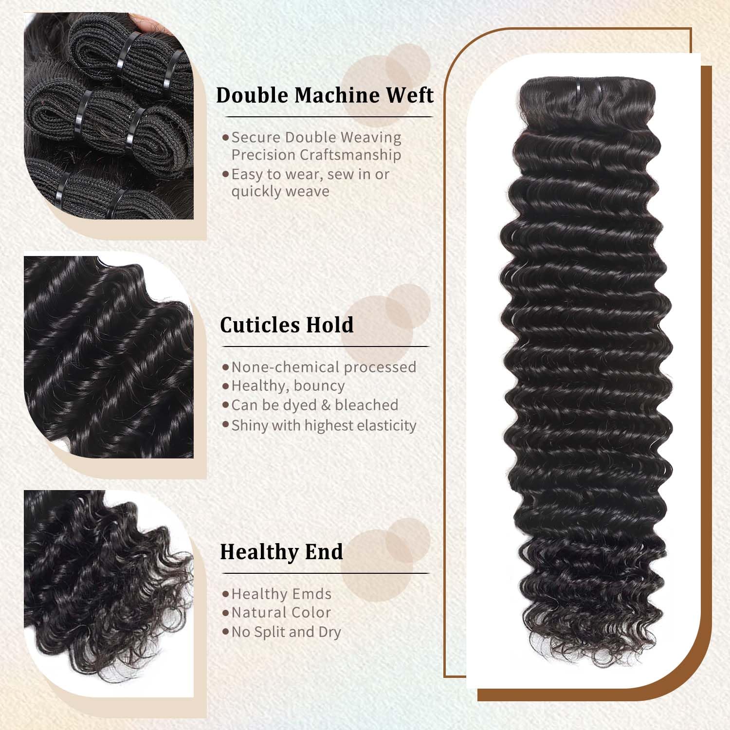 QGVQGV deep wave bundles 26-inch natural black offer dramatic length and bounce