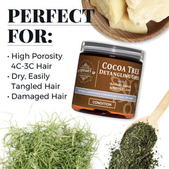 Qhemet Cocoa Tree Detangling Ghee creamy texture softens and conditions hair