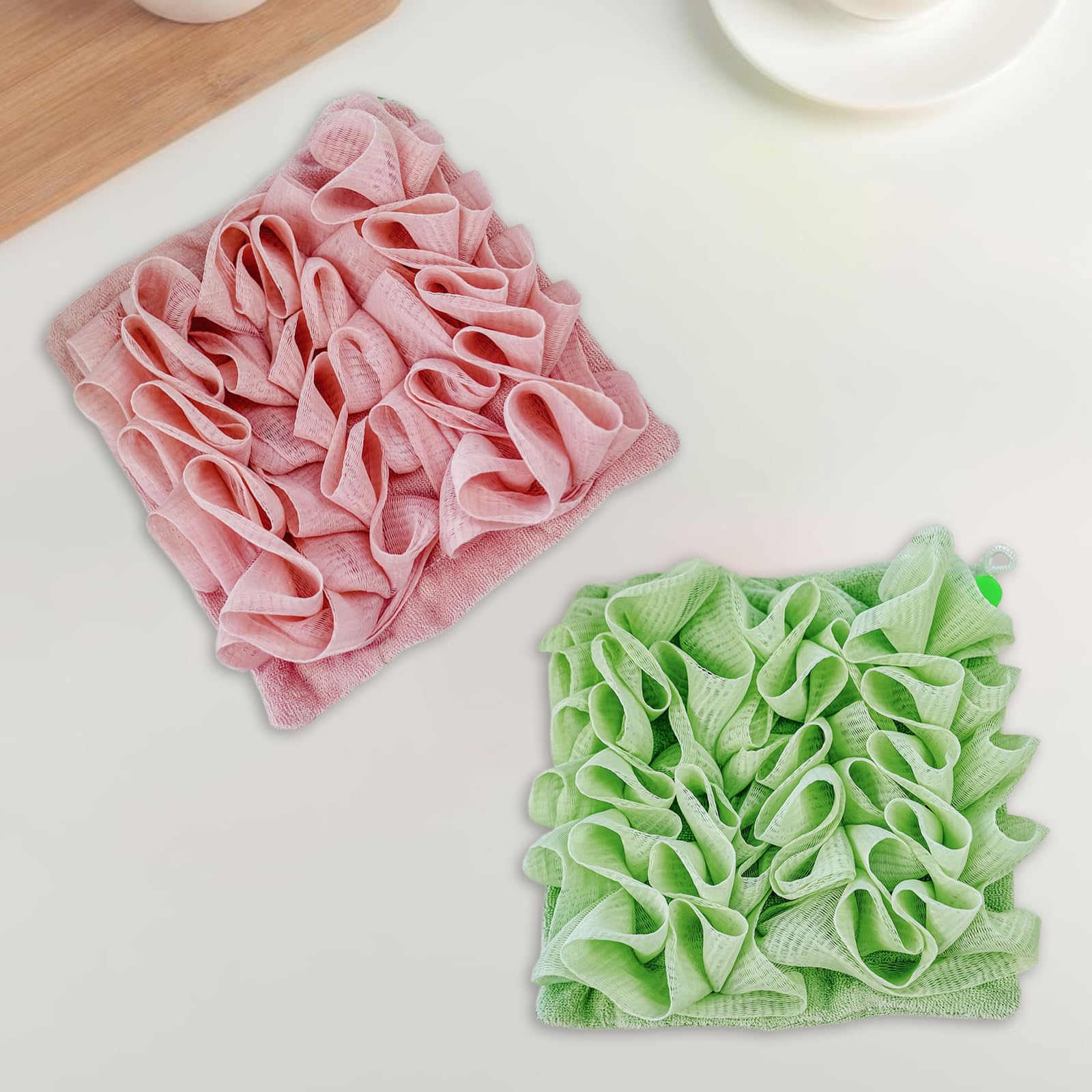 QIYUDA lufa espuma con jabón, mejora la limpieza diaria en la ducha.