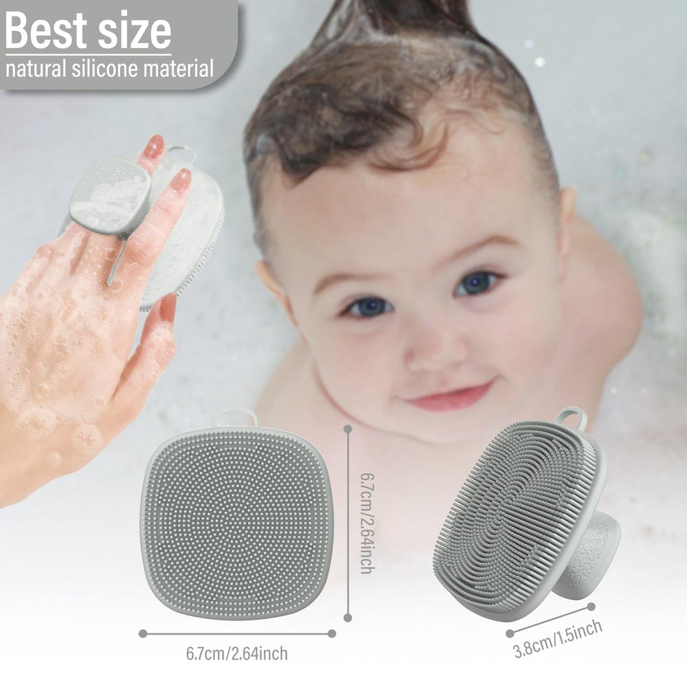 QiaKeoo durable silicone brush with soft bristles for sensitive skin