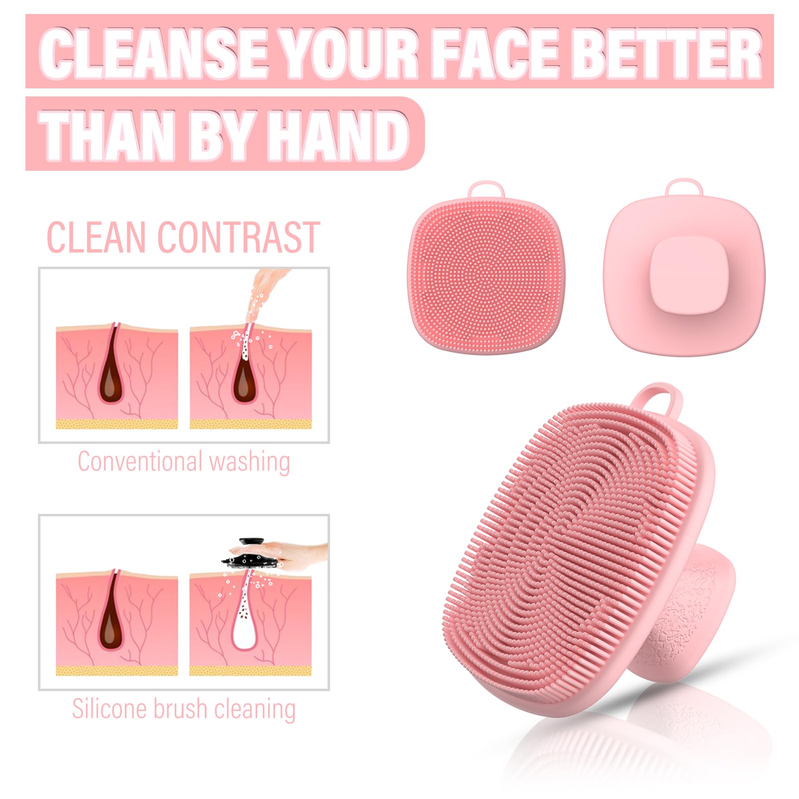 QiaKeoo hanging design keeps brush dry and hygienic after use
