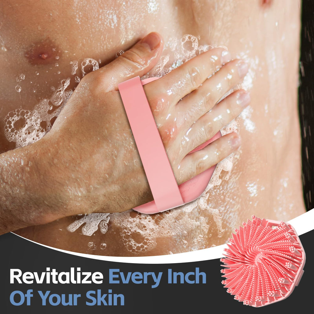 QiaKeoo travel-friendly silicone scrubber, durable for home or on the go.