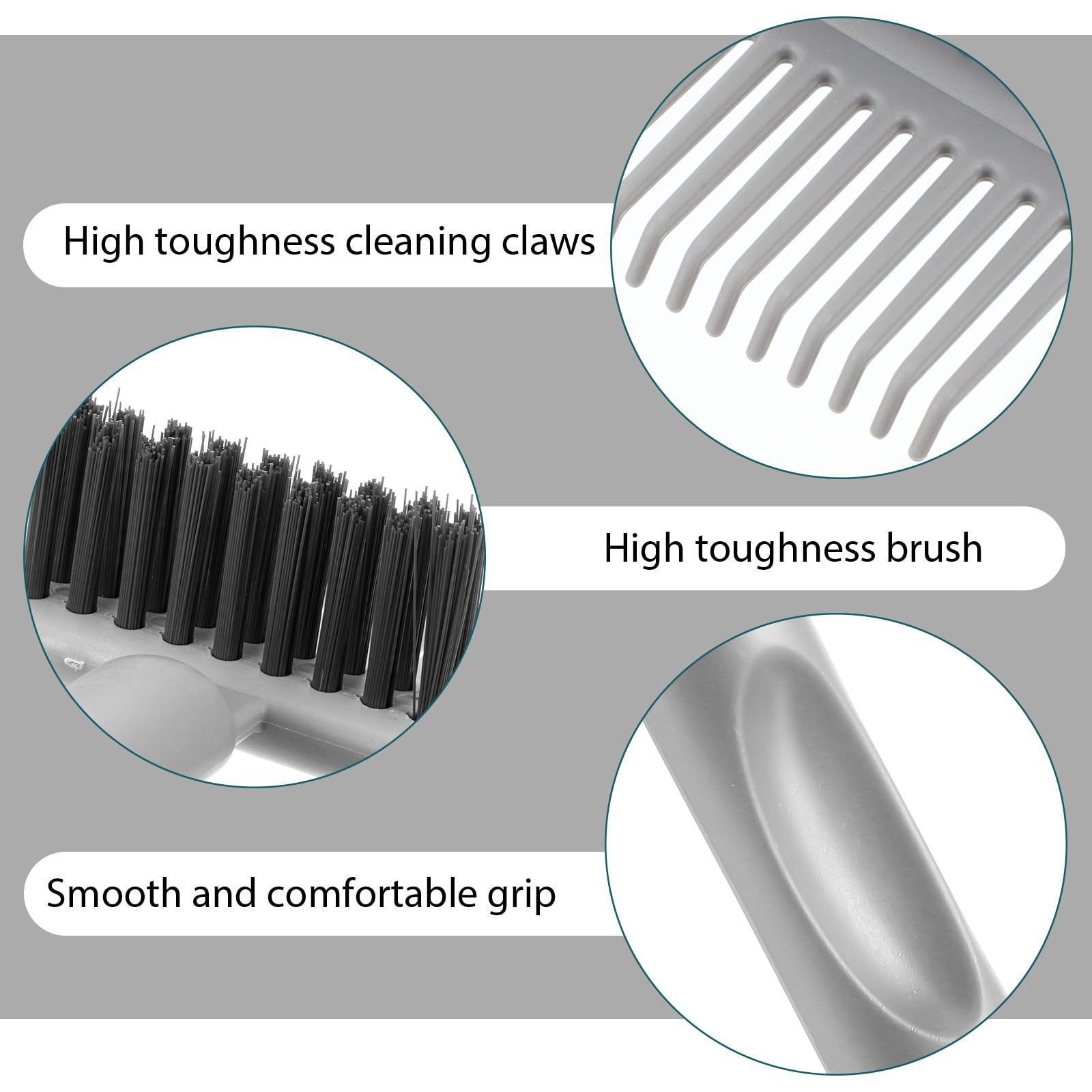 Qianyu 2-in-1 cleaner close-up claws removes tangled hair effectively.