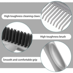 Qianyu 2-in-1 cleaner close-up claws removes tangled hair effectively.