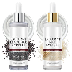 QIAOREYIFAG Peel Shot Glow Rice Ampoule white bottle for gentle exfoliation.