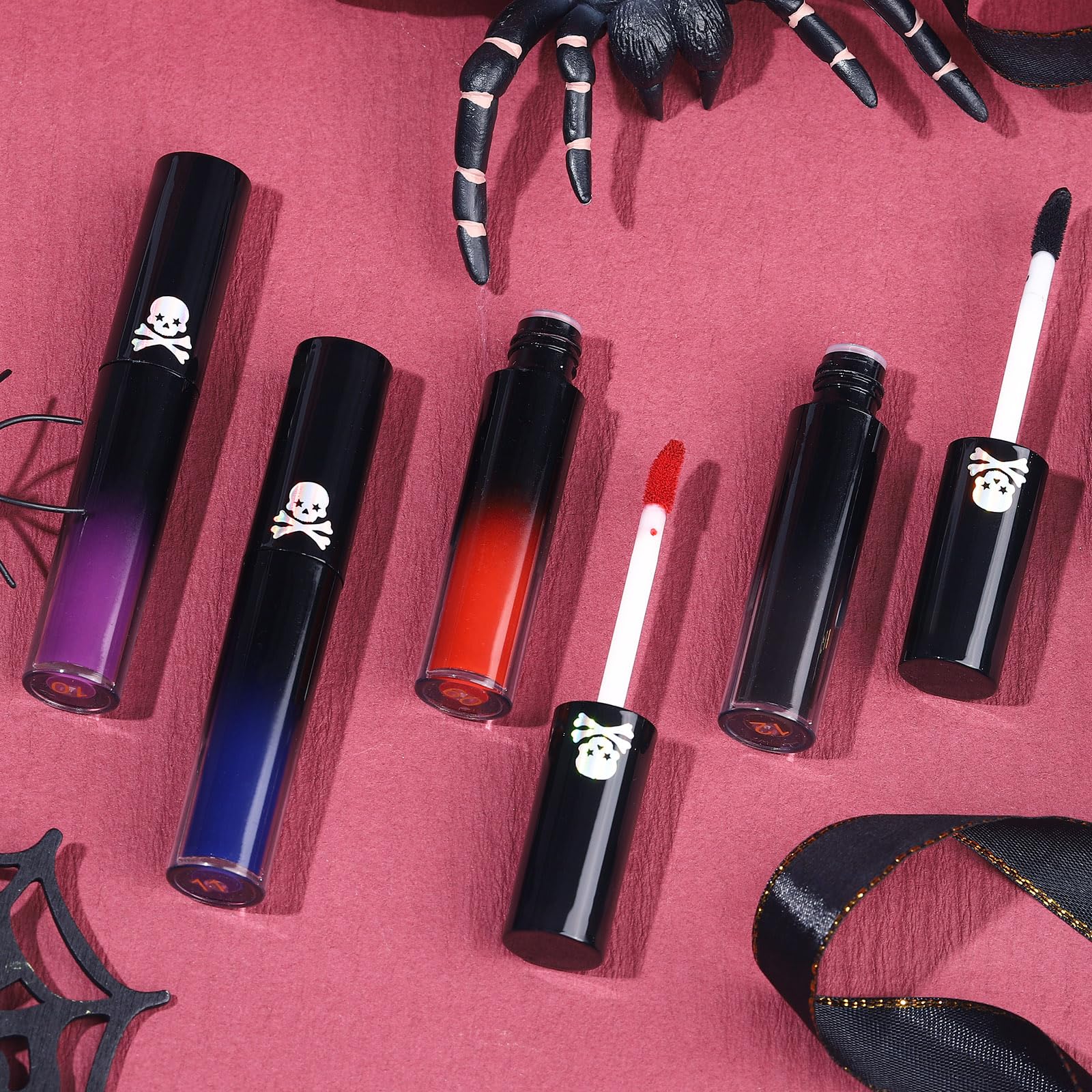 QiBest cosplay makeup look using four-color lip set for dramatic scenes