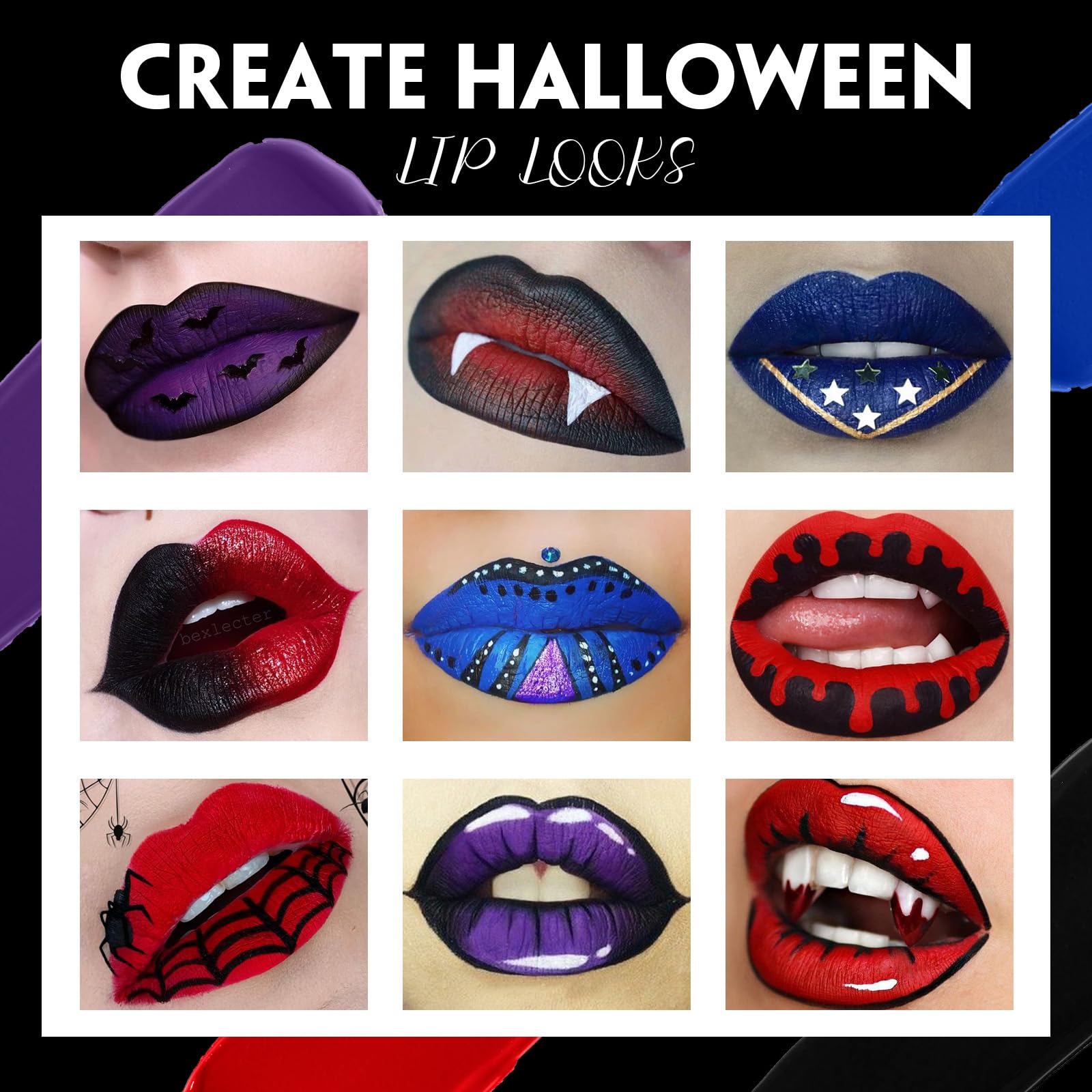 QiBest Halloween packaging highlighted for festive makeup looks