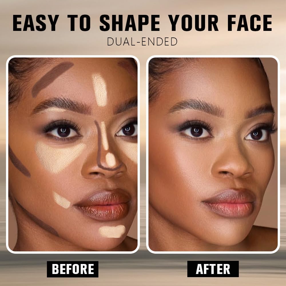 QIDSTERS highlighter stick applied to high points for dimension and radiance.