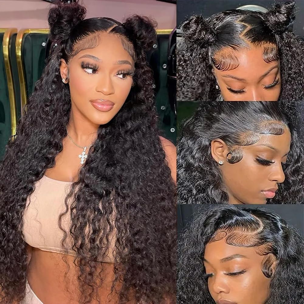 Qiikota deep wave wig 30-inch full-length view highlighting dramatic length.