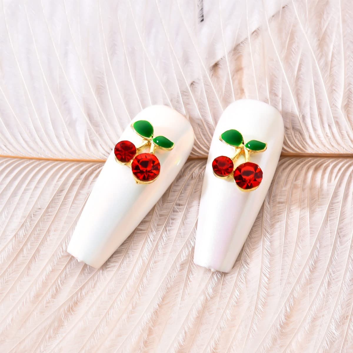 Qiipii cherry nail charms for crafts and fashion accessories beyond nails