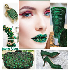 qiipii crystal colors resin rhinestones in 3-5mm add versatile accents.