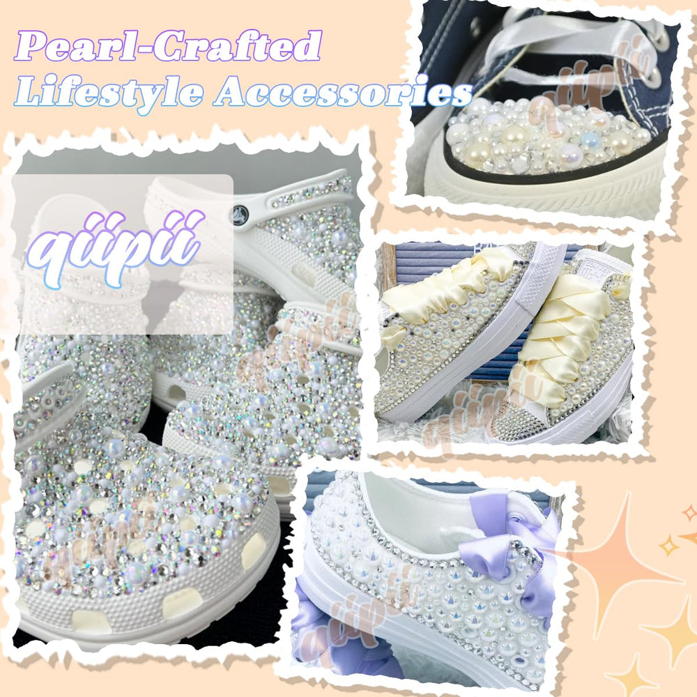 qiipii half-pearl flatback mix pack for seamless surfaces and versatile craft projects.