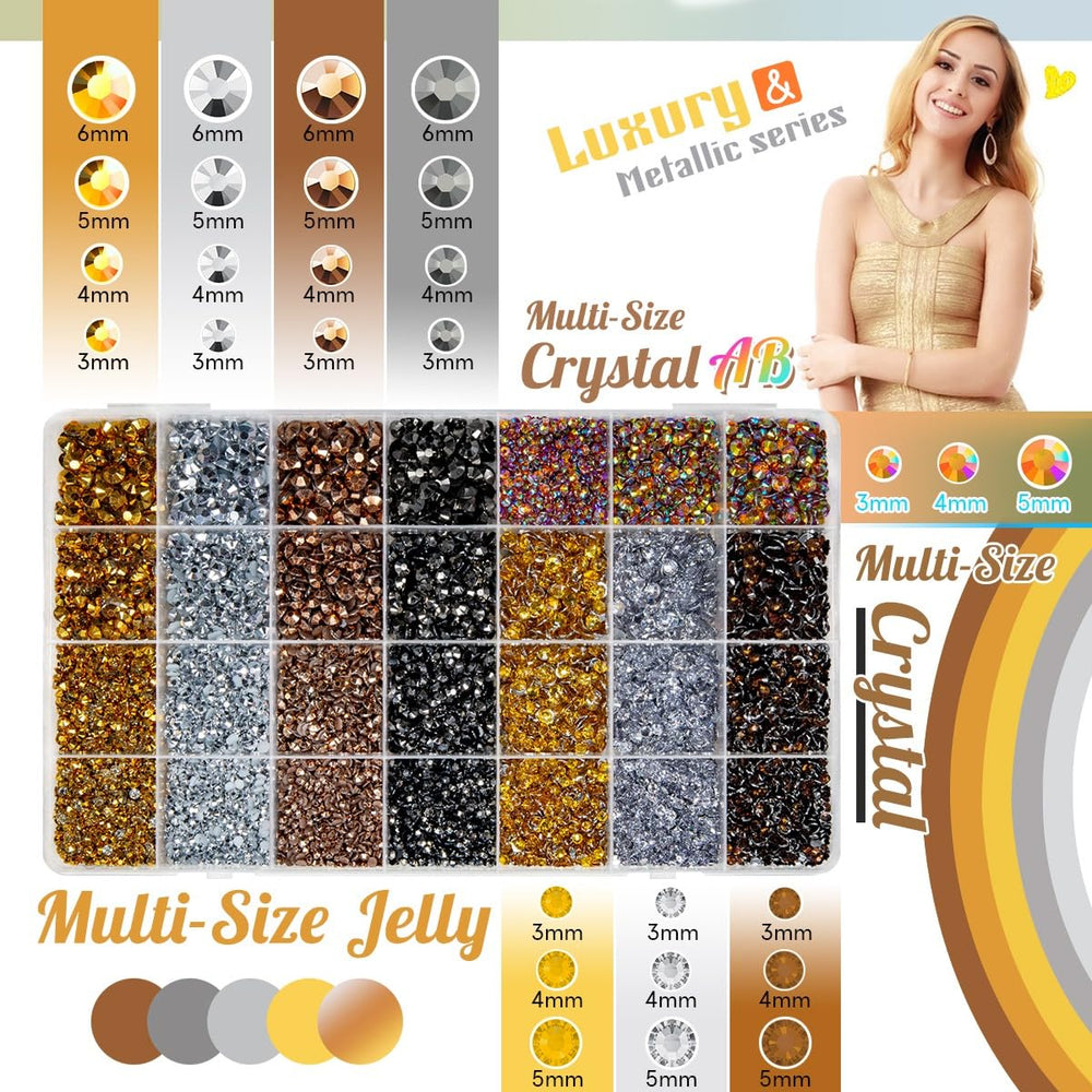 Qiipii jelly resin crystals in 3-6mm sizes for versatile projects.