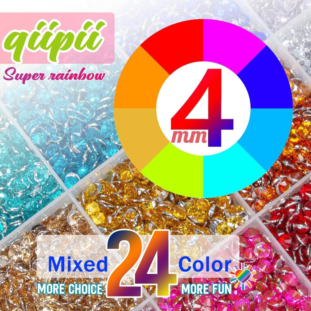 qiipii tweezers and wax pens assist precise gem placement.