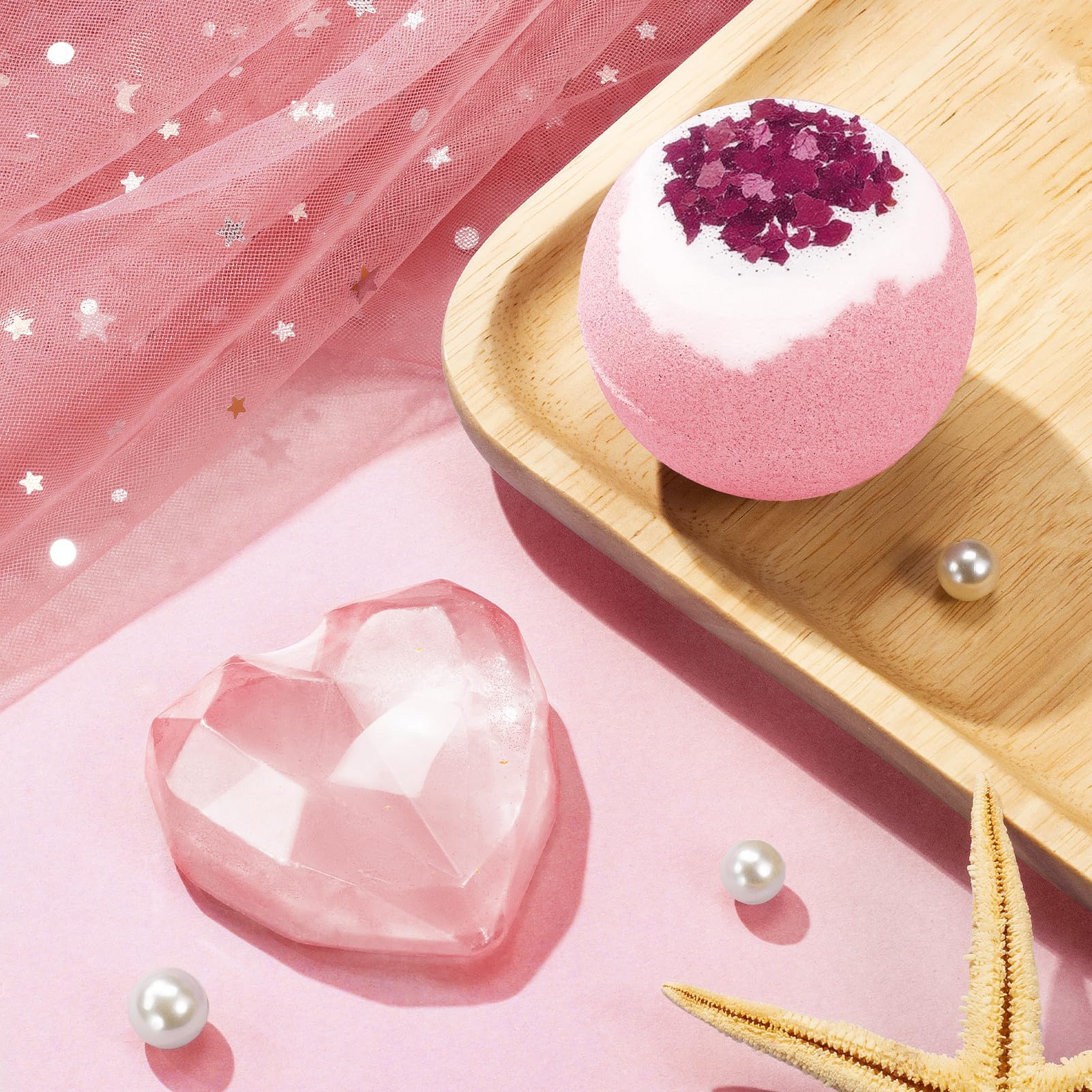 Qinline handmade soap and bath bomb pair for a gentle spa-like cleanse