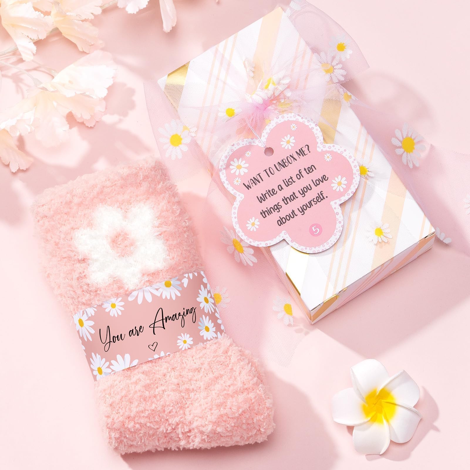 Qinline task tags and ribbons guide gifting with uplifting messages.