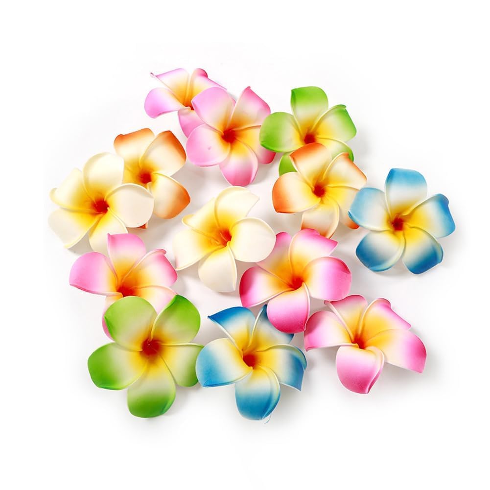 Qintreesify plumeria clip multicolor side view for tropical wedding flair