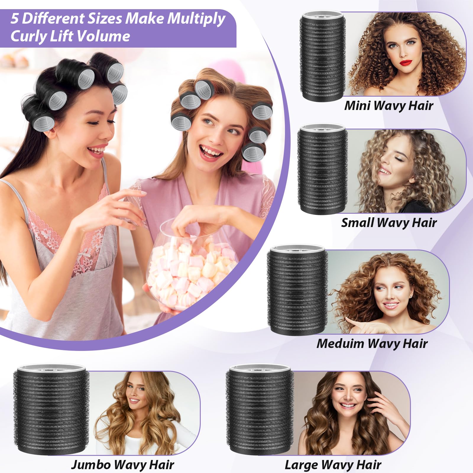 Qinzave jumbo-size rollers deliver root lift and fuller volume