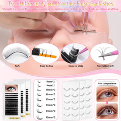 Qinzave lash glue and remover set for repeatable practice sessions.