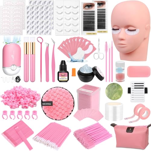 Qinzave lashes kit mannequin head for realistic practice and skill development