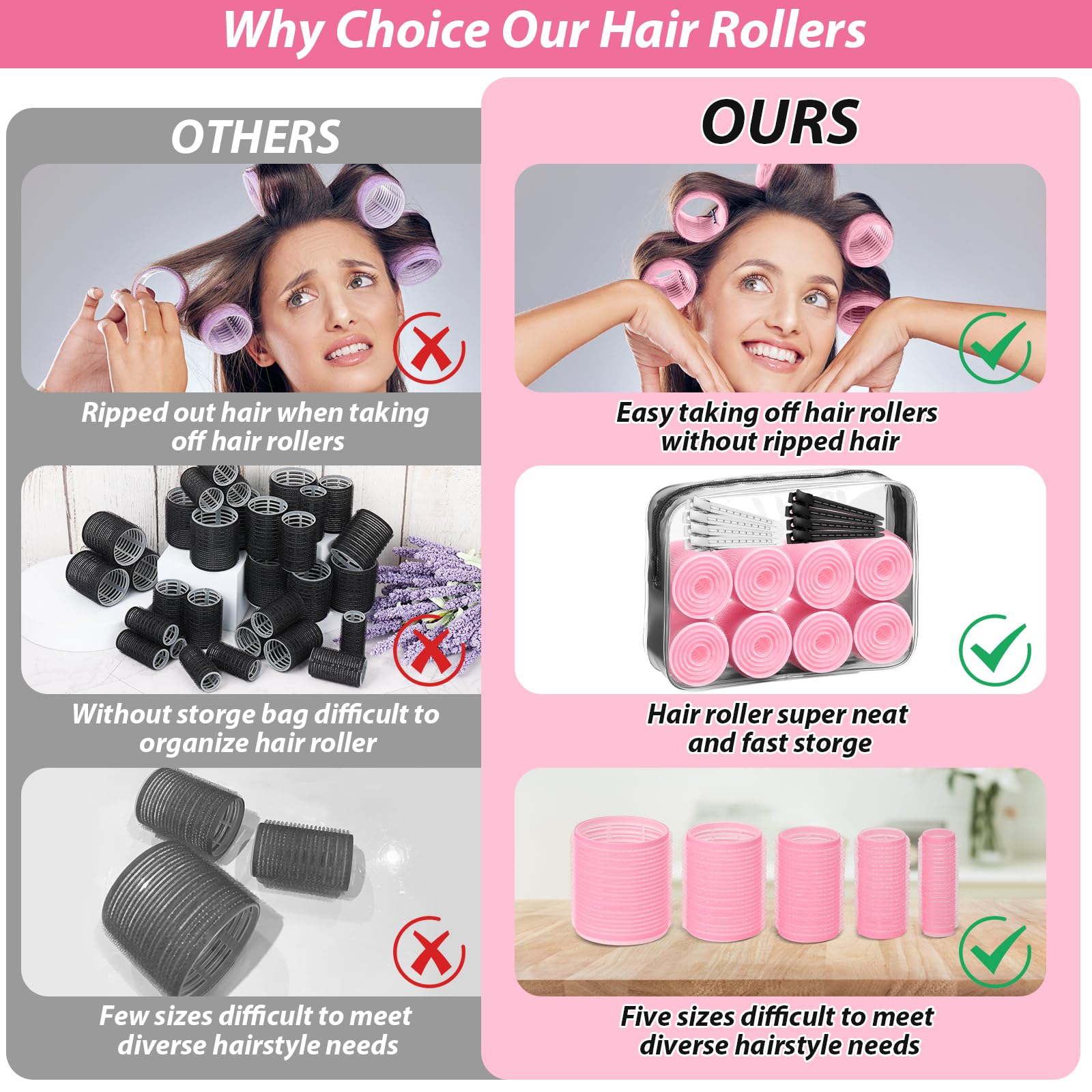 Qinzave self-grip rollers jumbo 2.16 inch for dramatic lift and long-lasting curls.