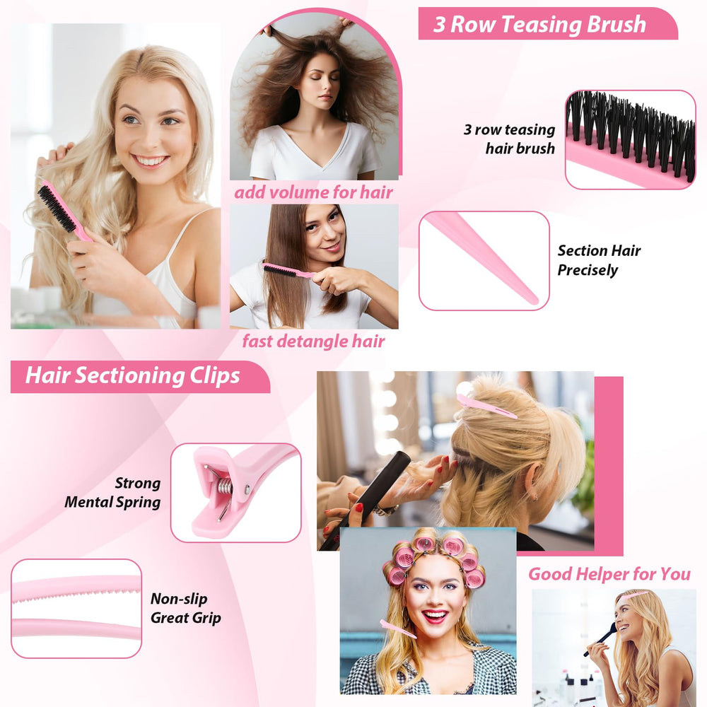 Qinzave self-grip rollers small 1.25 inch perfect for bangs and fine hair detailing.