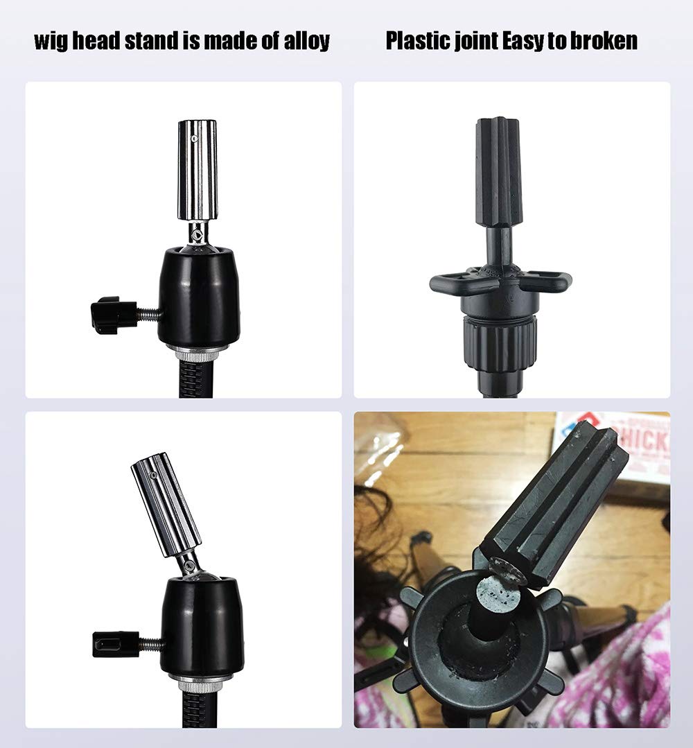 QISHI YUHUA wig stand height adjustment helps position neck precisely for styling