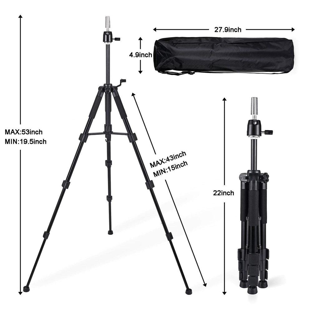 QISHI YUHUA wig stand with metal top base enhances durability for daily salon use