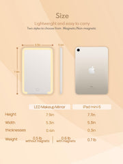 Qislee magnetic locker mirror natural light mode for accurate makeup.