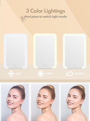 Qislee magnetic locker mirror warm light mode for flattering tones.