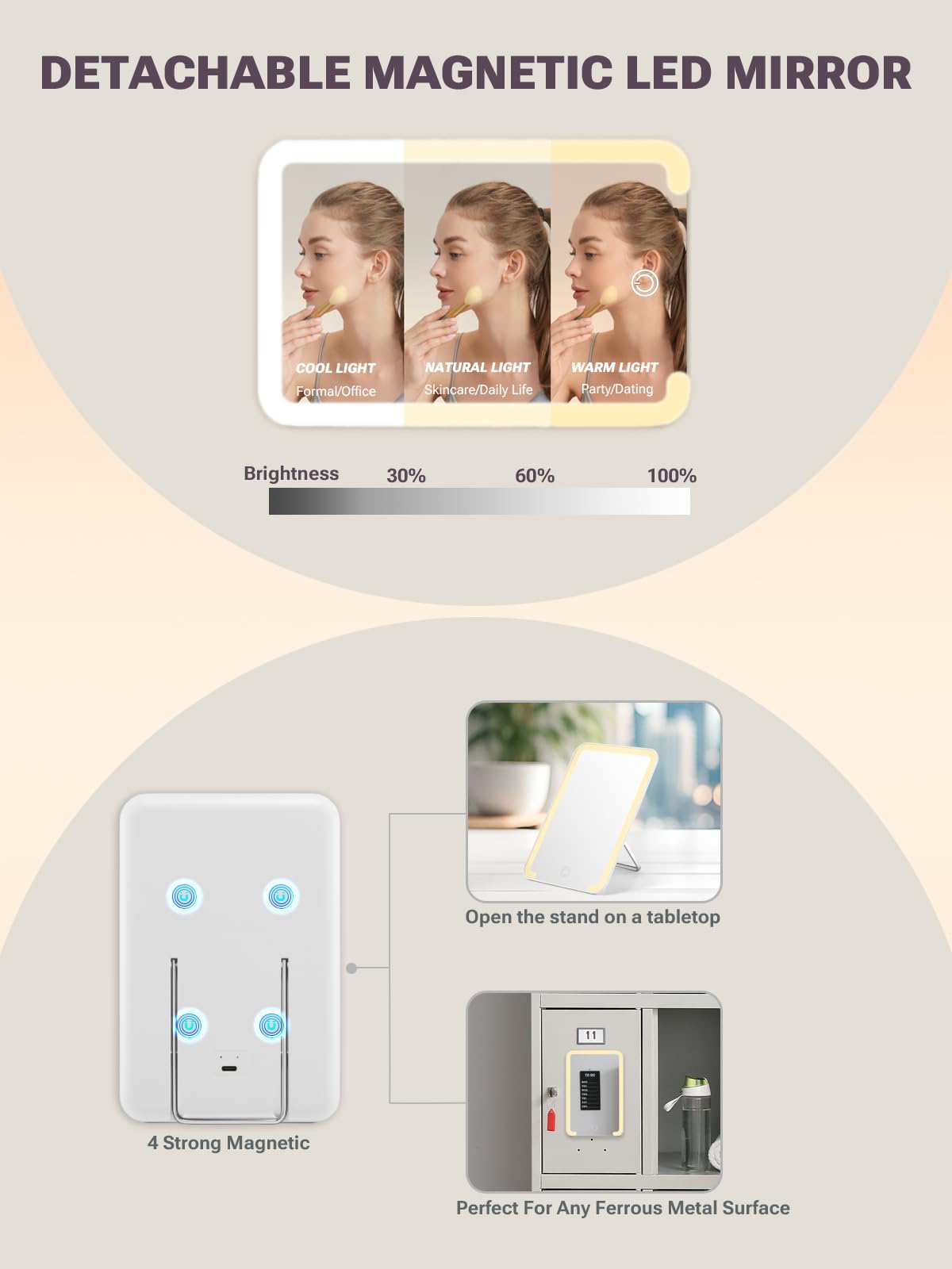 Qislee makeup box mini snap-lock closure keeps contents secure during transit