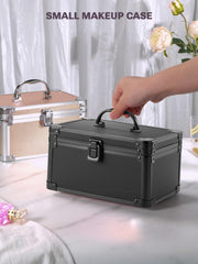 Qislee makeup box mini waterproof exterior protects cosmetics on the go