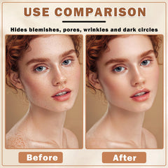 QIUFSSE airbrush foundation modifies skin tone for a natural, radiant look.